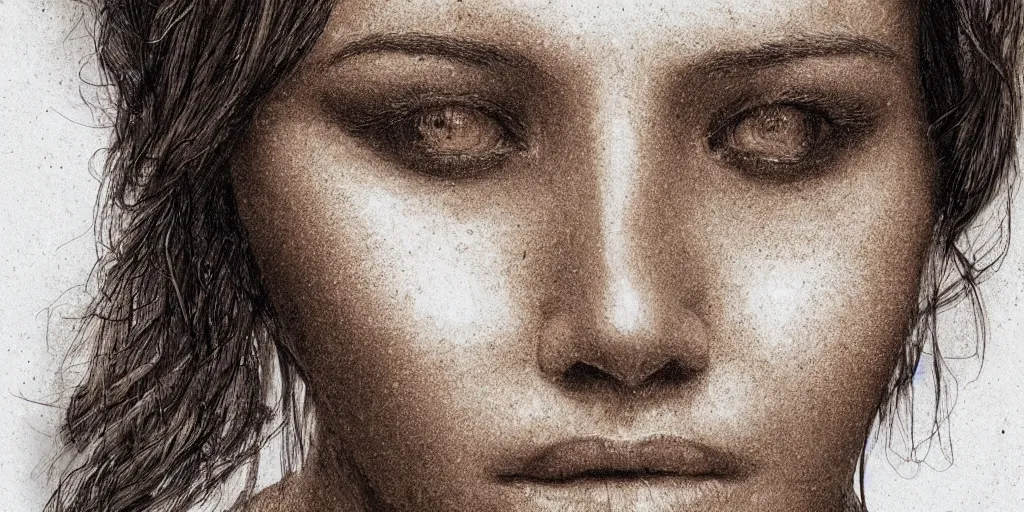 Prompt: Intricate detailed illustration, A portrait of a face constructed from coffee beans, cinematic lighting, by Philip Hood, wide angle, volumetric light scattering, 8k, artstation, concept art,
