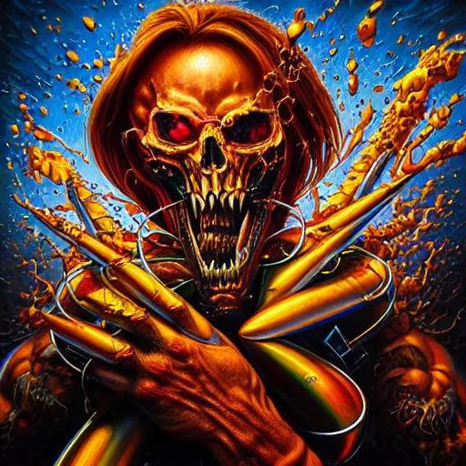 Image similar to thrash metal album cover in the style of stefan kostic, realistic, sharp focus, 8k high definition, insanely detailed, intricate, elegant, art by stanley lau and artgerm