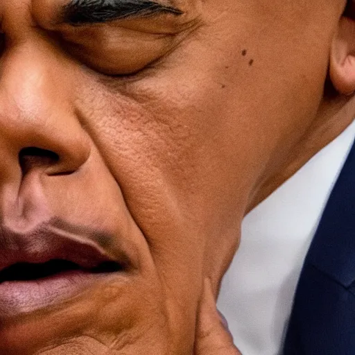 Prompt: obama kissing donald trump, 4k photo, detailed, closeup