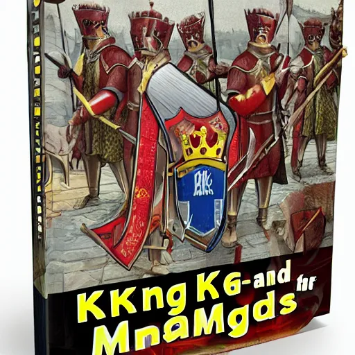 Image similar to king author and the knights of mcdonalds, highly detailed, high quality, high resolution