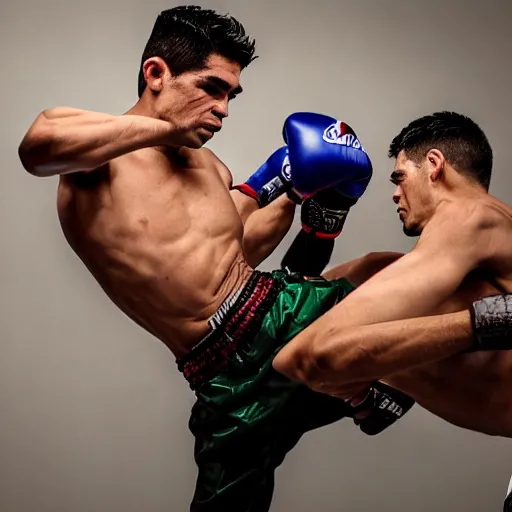 Image similar to chito vera knocks out dominick cruz via headkick, by annie leibovitz and steve mccurry, natural light, detailed face, canon eos c 3 0 0, ƒ 1. 8, 3 5 mm, 8 k, medium - format print