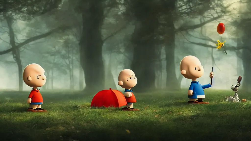 Prompt: charlie brown guest stars in lucasfilms latest sci - fi thriller, technicolor, rendered in octane, by yuumei, bayard wu, wlop, tim white, ross tran, 4 k