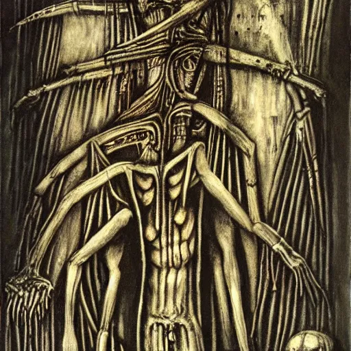 Image similar to dante's inferno by hr giger