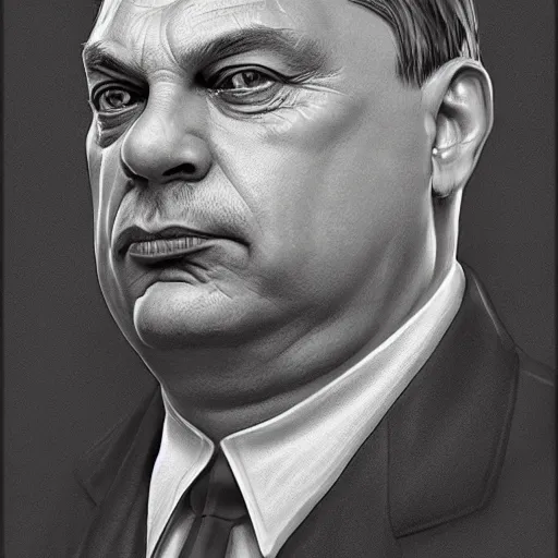 Image similar to an extremely realistic portrait of viktor orban in a ss uniform, detailed, intricate, elegant, fat, highly detailed, digital painting, artstation, concept art, smooth, sharp focus, illustration,