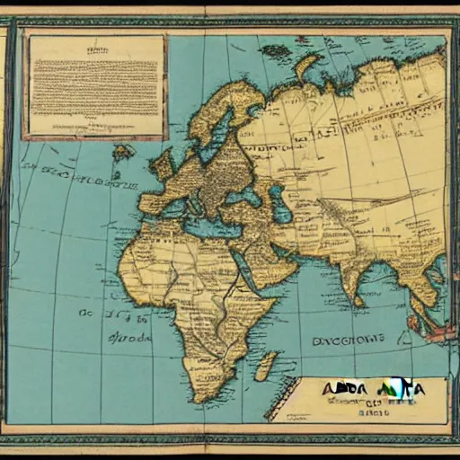 Prompt: first map of Africa