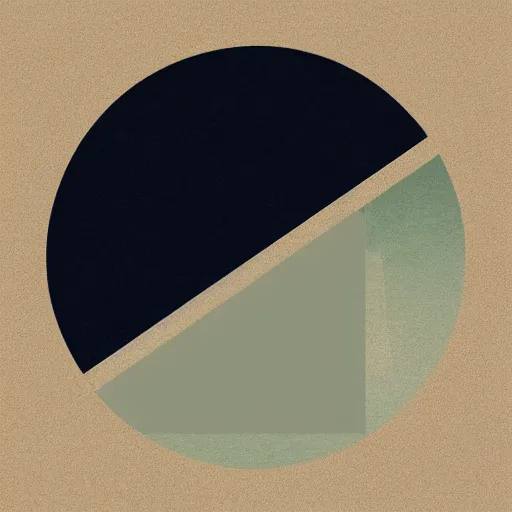 Image similar to minimal, abstract, textured, album cover art with muted hue circle colors