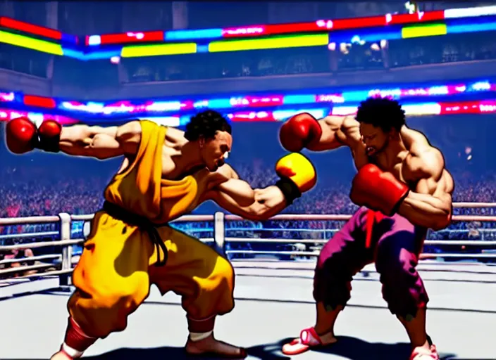 Image similar to eric andre in street fighter v ( 2 0 1 7 ), dynamic pose, official media, ps 4 in - game cinematic, 5 k