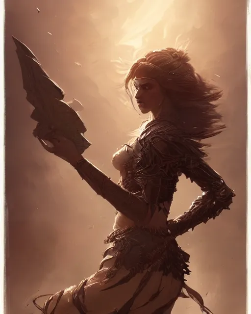 Image similar to A beautiful warrior running, D&D, beautiful face, highly detailed face, fantasy art, female art, in the style of greg rutkowski, illustration, epic, fantasy, intricate, hyper detailed, artstation, concept art, smooth, sharp focus, ray tracing