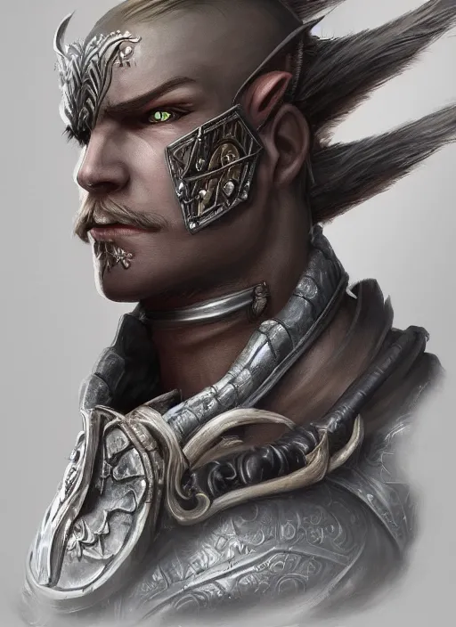 Prompt: a higly detailed airbrush portrait of a fantasy character, fantasy portrait, pinterest, baldur's gate, dynamic lighting, ambient lighting, deviantart, dndbeyond, dnd character portrait, fullsize, hires, 8 k 3 d