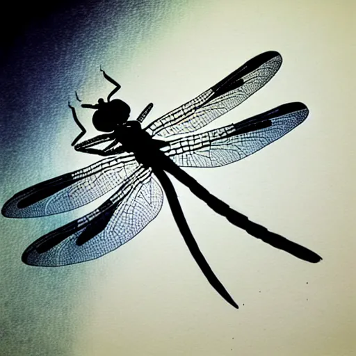 Image similar to dragonfly, ink, xu wei