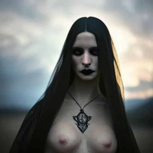 Image similar to photographic portrait of a stunningly beautiful gothic hermetic order of the golden dawn female in soft dreamy light at sunset, contemporary fashion shoot, by edward robert hughes, annie leibovitz and steve mccurry, david lazar, jimmy nelsson, breathtaking, 8 k resolution, extremely detailed, beautiful, establishing shot, artistic, hyperrealistic, beautiful face, octane render