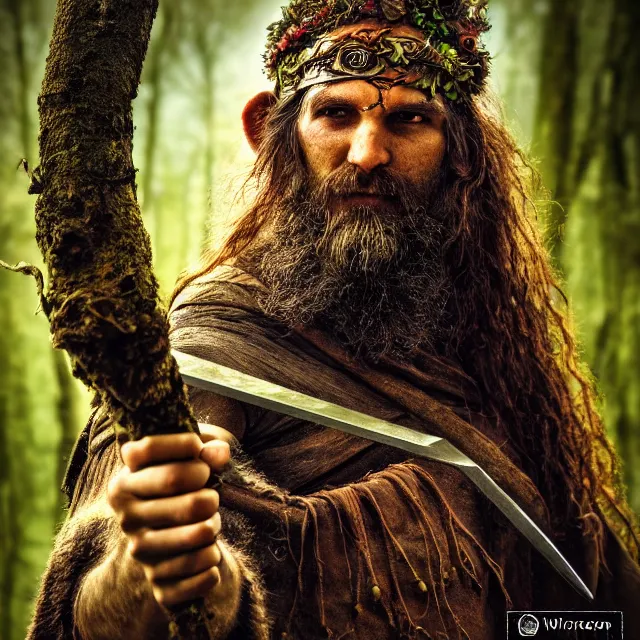 Image similar to photo of a druid warrior, highly detailed, 4 k, hdr, smooth, sharp focus, high resolution, award - winning photo