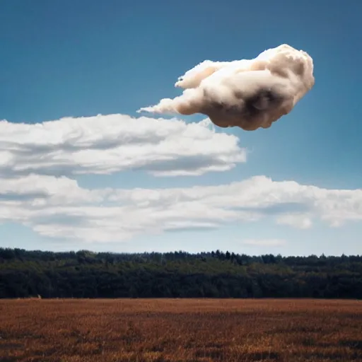 Prompt: a cloud in the shape of a hand