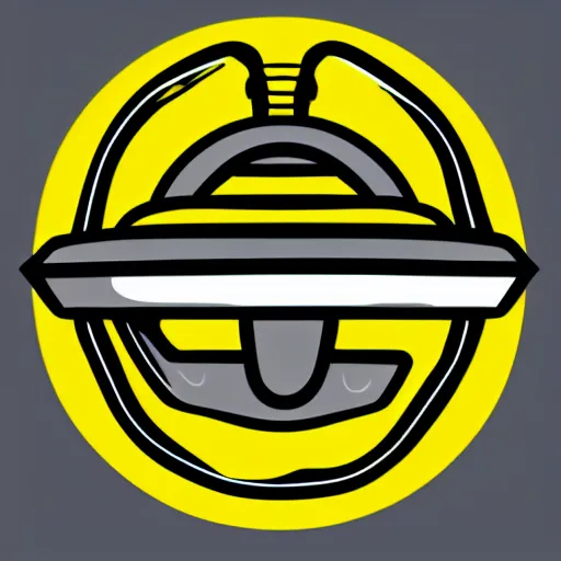 Image similar to logo of an Ufo built by chickens black and white, white background, vectorart, svg