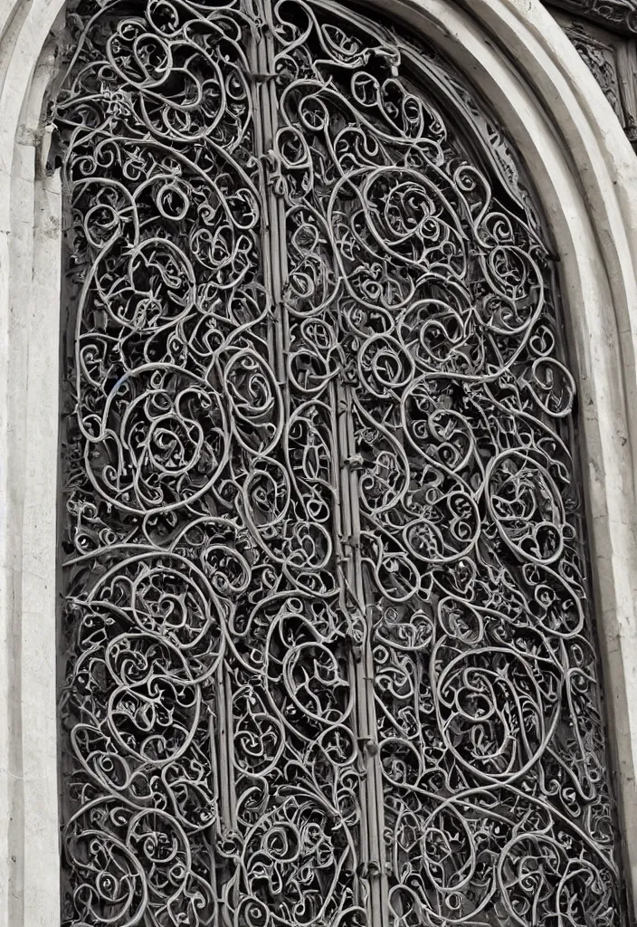 Image similar to photo of a beautiful window, intricate details, art nouveau, iron frame, world of warcraft