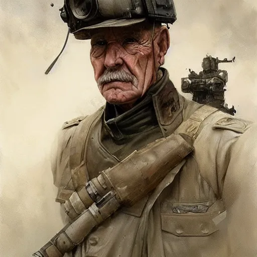 Prompt: portrait of a retired male teacher, epic, tragic, military art, fantasy, dieselpunk, hd shot, digital portrait, beautiful, artstation, comic style, by artgerm, guy denning, jakub rozalski, magali villeneuve and charlie bowater