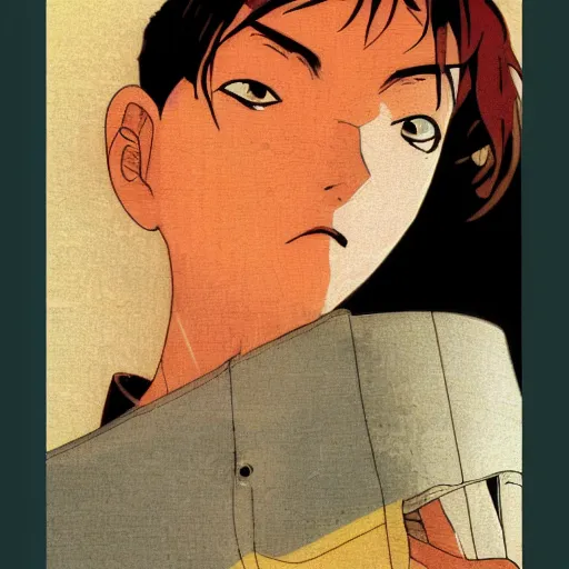 Image similar to a character by satoshi kon