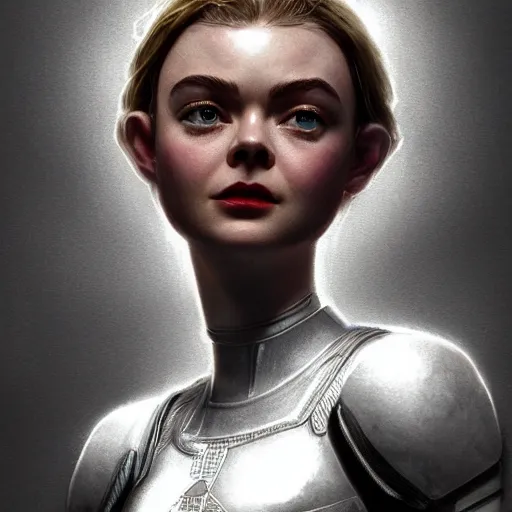 Image similar to head and shoulders portrait of modern darna, elle fanning in fallout 3, intricate, elegant, dark vibes, highly detailed, digital painting, artstation, glamor pose, concept art, smooth, sharp focus, illustration, art by wlop, mars ravelo and greg rutkowski