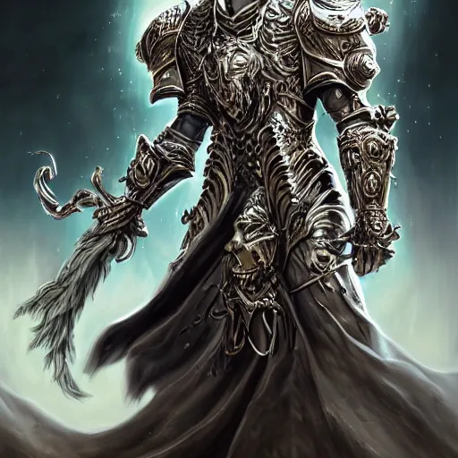 Image similar to anthropomorphized anthropomorphized white lion paladin in armor casting spell, evil, menacing pose, concept art, insanely detailed and intricate, hypermaximalist, elegant, ornate, hyper realistic, super detailed, art deco, cinematic, trending on artstation, magic the gathering artwork