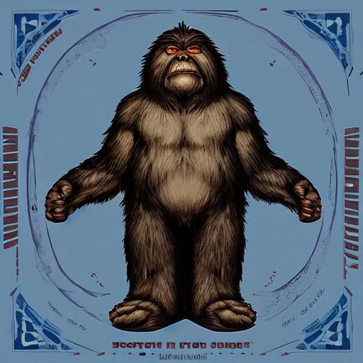 Image similar to “album art Bigfoot”