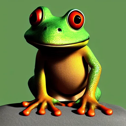 Prompt: pixar frog