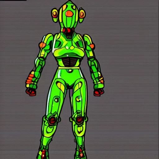 Prompt: Samus Chozo Suit schematics