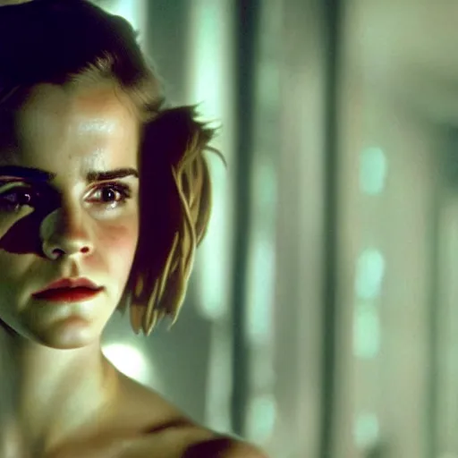 Image similar to Emma Watson as Ellen Ripley in Alien 3 famous scene, film still, UHD, 8k, highly detailed