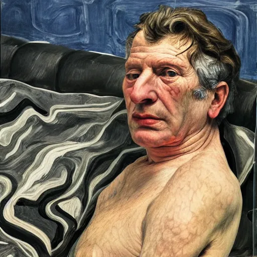 Prompt: Artwork by Lucian Freud