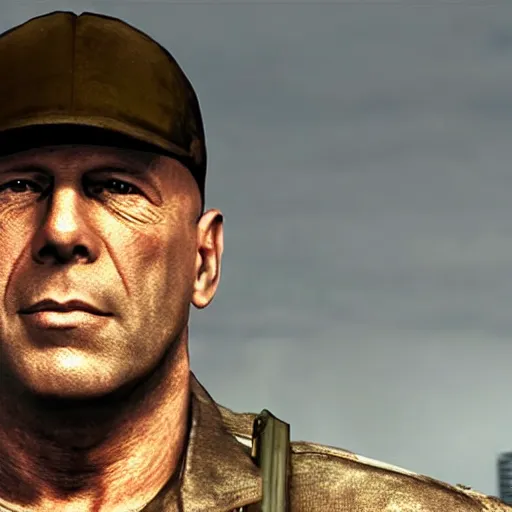 Prompt: Bruce Willis in MW2