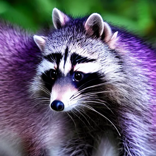 Image similar to purple raccoon