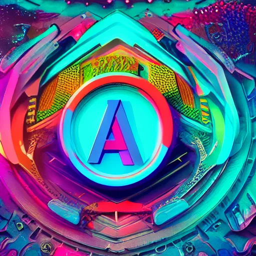 Image similar to a and w vaporwave logo, colorful, digital art, cosmic, 3 d high definition, trending on art station, photorealistic, high resolution, 8 k, octane, hyper detailed, insane details, intricate, elite, ornate, elegant trend, highly detailed and intricate, sharp focus, photography, unreal engine