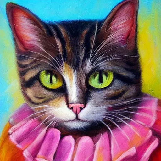 Prompt: painting of a cat by lilia alvarado