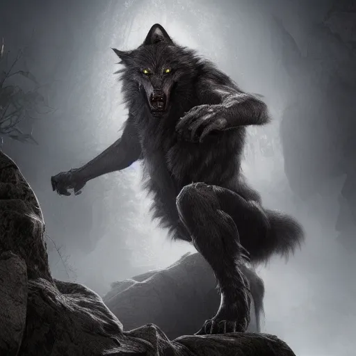 Image similar to werewolf from van helsing unreal engine hyperreallistic render 8k character concept art masterpiece