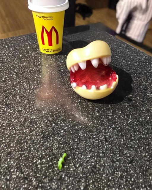 Image similar to is this a tooth inside my Sprite? wtf McDonalds, instagram post, viral photo, viral post