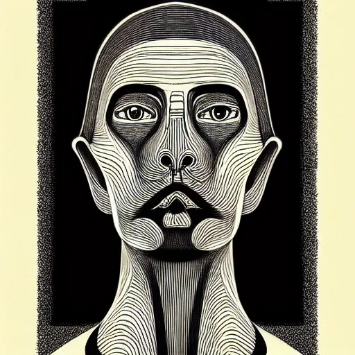 Image similar to dry needle print polish poster conceptual figurative post - morden monumental portrait made by escher, highly conceptual figurative art, intricate detailed illustration, controversial poster art, polish poster art