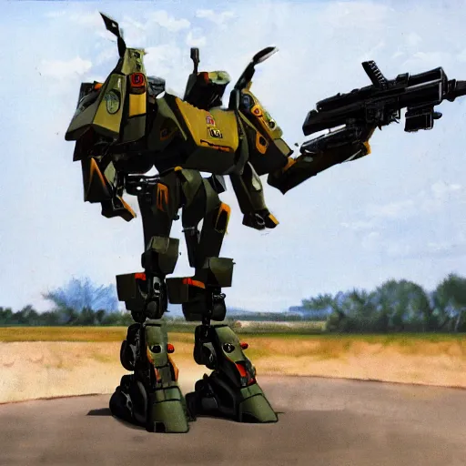 Image similar to Battle Mech of the United States Military. 2090
