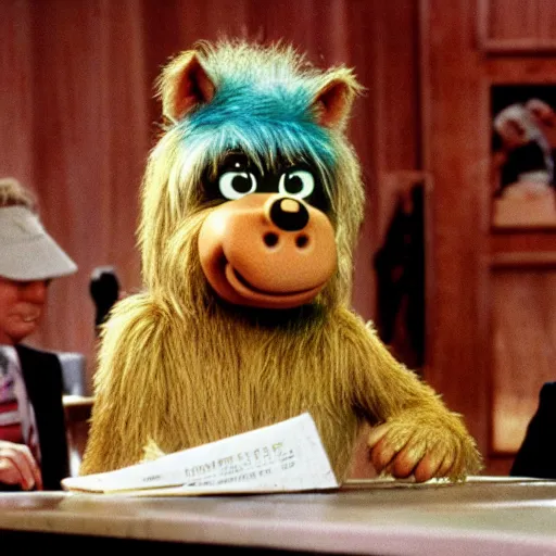 Image similar to donald trump cast as alf, still from alf 1 9 8 6, 8 k, high detail,