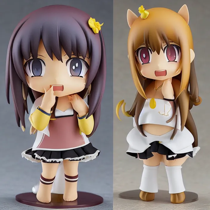 Prompt: snugglepot and cuddlepie, an anime nendoroid of snugglepot and cuddlepie, figurine, detailed product photo