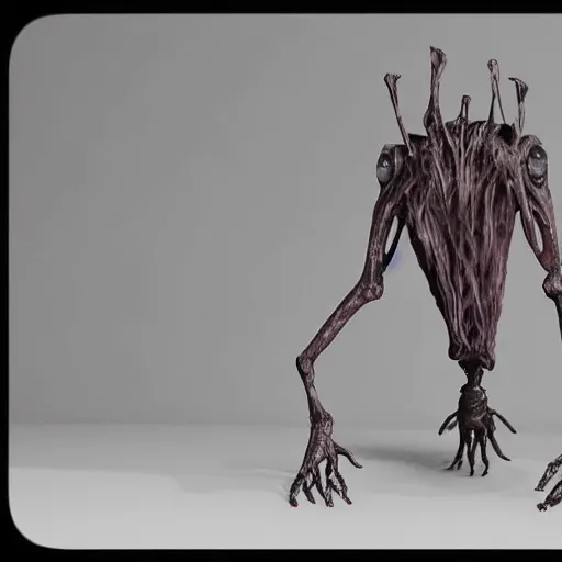 Image similar to a tripod macabre alien creature found in an abandoned basement, wet fungus dripping from the alien, amazing cgi