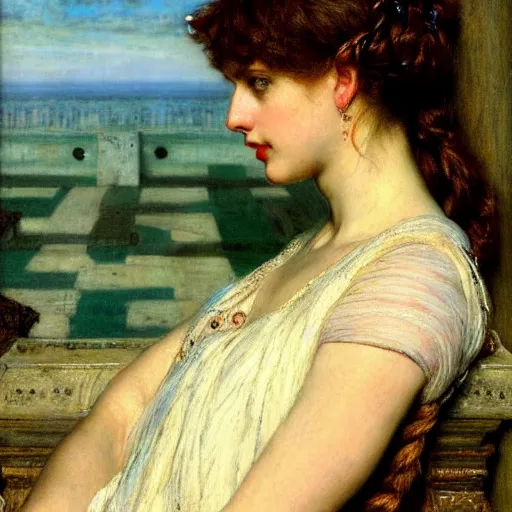 Prompt: a portrait of taylor swift by lawrence alma - tadema