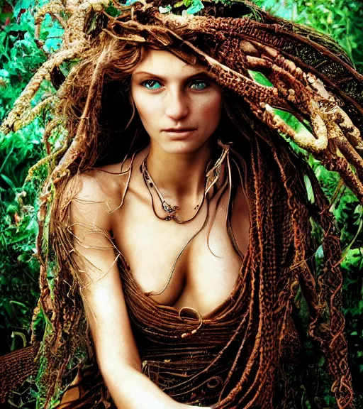 Image similar to portrait_photo_of_a_stunningly beautiful celtic maiden, hyper detailed by Annie Leibovitz, Steve McCurry, David Lazar, Jimmy Nelsson, professional photography