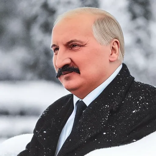 Image similar to alexander lukashenko looking like a blonde russian girl