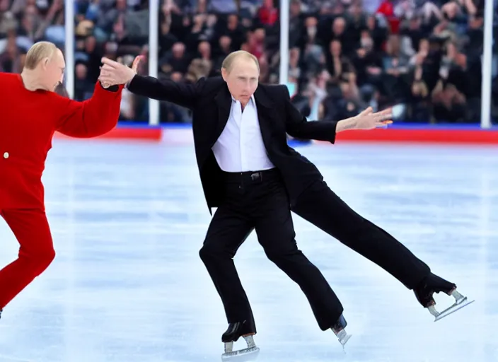 Prompt: putin on ice musical promotional shot