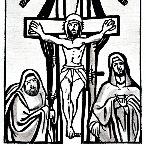 Image similar to goofy crucifixion