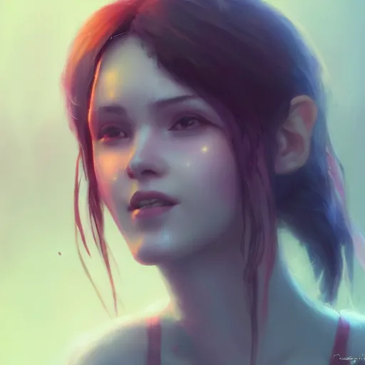 Image similar to a beautiful portrait of huggy wuggy from poppy playtime video game, oil painting, Greg Rutkowski, Charlie Bowater, video game art, unreal 5, DAZ, hyperrealistic, octane render, RPG portrait, dynamic lighting, fantasy art, beautiful face