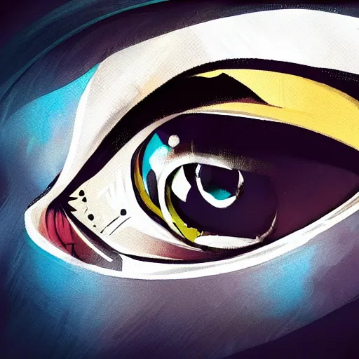 Prompt: a beautiful eye with a soccer stadium as a pupil digital painting, artstation, the space background, concept art, illustration