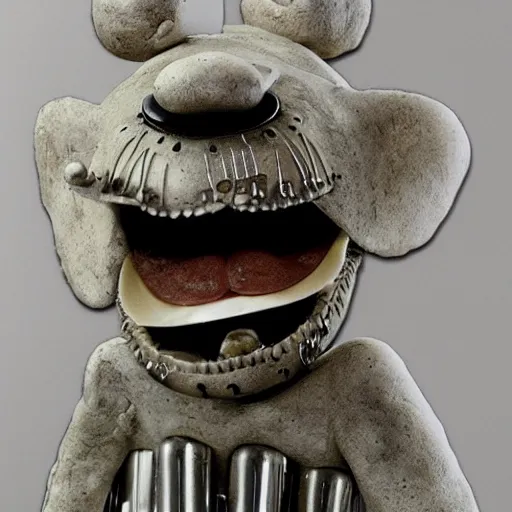 Prompt: cheese gromit designed by h r giger,