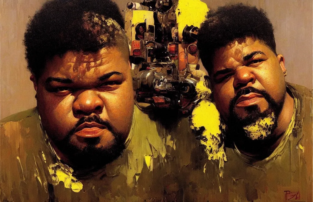 Image similar to portrait of de la soul!!!!!!!!!!!!!!!!!!!!!!!!!!!, detailed face, detailed painting,, epic lighting, by ilya repin, phil hale and kent williams