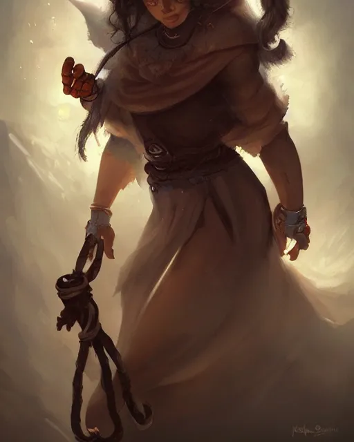 Image similar to Owl-human :: Monk, pretty, beautiful, DnD character art portrait, matte fantasy painting, DeviantArt Artstation, by Jason Felix by Steve Argyle by Tyler Jacobson by Peter Mohrbacher, cinematic lighting