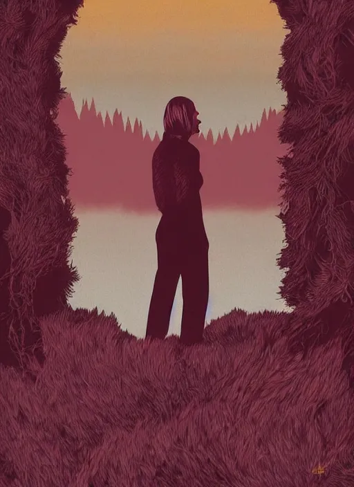 Prompt: twin peaks movie poster art by franco accornero